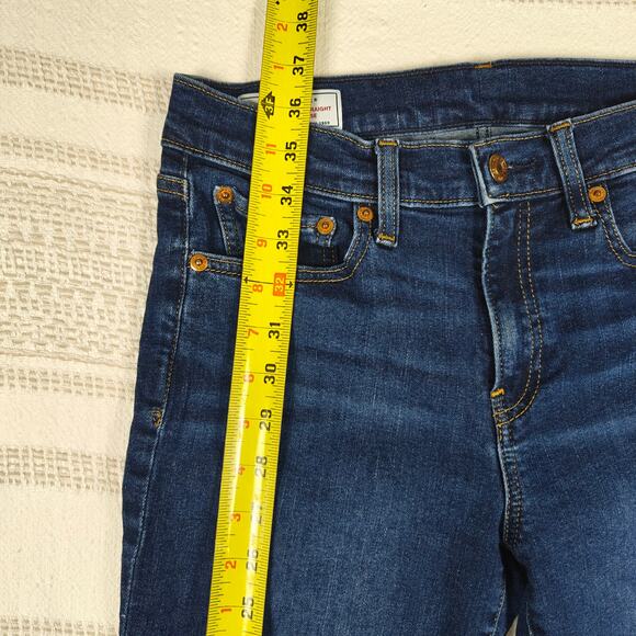 Gap Mid Rise Straight Jeans Medium Wash Raw Hem Size 28-6R - Picture 4 of 8